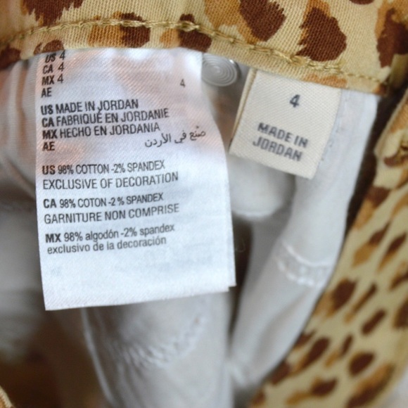 NWT Style & Co Curvy Skinny Leg Animal Print Pants, Size 4 - Picture 5 of 9